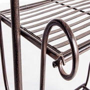 Porte-manteau en acier marron avec trois étagères Marron MELANIE 55x46x h170 cm