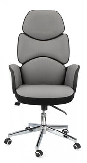 Fauteuil de bureau avec accoudoirs en tissu ARMSTRONG Gris Foncé 64x69 x h118,5 - 128 cm