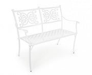 Banc Giglio blanc pour extérieur cm 110 x 59 x 85 h