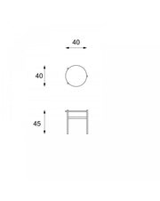 Table basse 40 x 40 x 45h - Thor