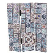 Paravent impression 3 panneaux en faïence 120,6x2,5xh180,6x2,5xh180