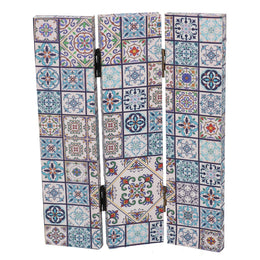 Paravent impression 3 panneaux en faïence 120,6x2,5xh180,6x2,5xh180