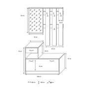 Armoire d'entrée en blanc et chêne sonoma 100x25xh.180 cm