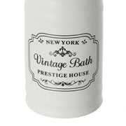 Elégant distributeur de savon de la série New York, blanc et raffiné.