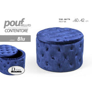 Pouf rétro bleu bleu 60 cm