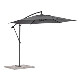 Parasol à bras Tropea 3 mètres Anthracite et gris foncé