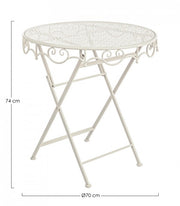 Table crème classique Giselle D70 cm