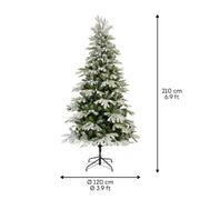 Sapin de Noël givré Sunndal H 210 x ø 120 cm