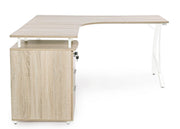 Bureau d'angle avec commode en bois Kavita