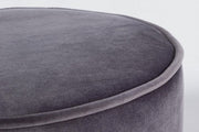 Ensemble combiné table basse-pouf moderne gris foncé Annika