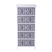 Commode mobile blanc gris 5 tiroirs 40x29x90h cm