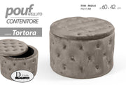 Pouf rétro Tortora Container ouvrir de 60 cm cm 42 h