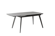 Table extensible avec plateau en céramique gris anthracite 140/170/200x90x76h cm