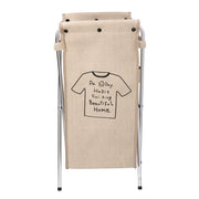 Panier pliable en tissu de sac beige cm 29x33.5h66