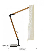 Housse parapluie bras en polyester Capua écru 3x4