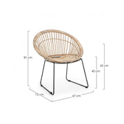 Fauteuil rustique naturel Cayes