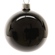 Boule de Noël noire brillante Ø10