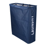 Panier rectangulaire pliable en tissu bleu cm55x19h66