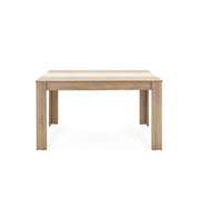 Table à manger couleur chêne avec insert réversible noir ou blanc 138x80xh.74 cm