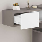 Console d'entrée Efes Mocha Blanc avec Miroir 100 x 30 x 72,5 cm