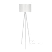 (2c) Lampadaire tripode en bois et tissu blanc RODI 36x h136 cm