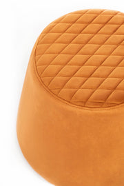 Pouf en velours de métal orange cm 46,5 x 46,5 xh 33