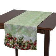 Chemin tissu branches led bleu cm40x150