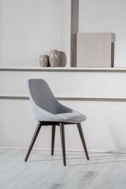 Lot de 4 chaises en tissu - 58cm x 49cm x 85cm