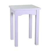 Guéridon nantais en bois blanc carré