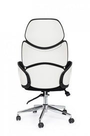 Fauteuil de bureau noir et blanc rembourré Armstrong