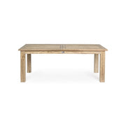 Table d'extérieur rectangulaire en bois de teck FSC cm 200 - 260x 100x h 78