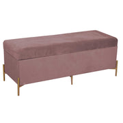 Banc en velours rose antique cm115x40h45