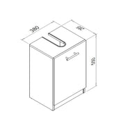 Meuble bas Solo11 blanc porte réversible