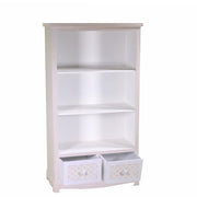 Bibliothèque Lubeck 3 étagères et 2 tiroirs cm72x37xh130