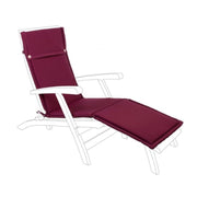 Coussin bain de soleil extérieur en tissu poly bordeaux