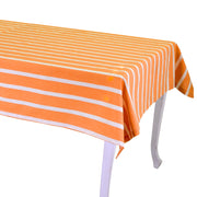 Nappe rectangulaire orange à rayures pop cm140x240