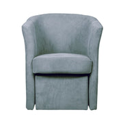 Fauteuil en tissu avec pouf amovible DJERBA Gris Clair 63,5x 62,5x h76 cm