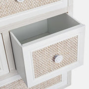 Commode 5 tiroirs MONTIEL style rustique blanc antique 72,5h cm