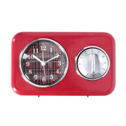 Horloge en plastique avec minuterie rouge cm17x5x10,5