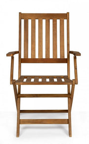 Chaise Pliante Mali Avec Accoudoirs En Bois De Mélamine