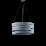 Suspension lustre en fer Shabby Grey trois lumières 45x h20 cm