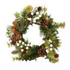 Couronne ronde en plastique vert cm ø30