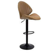 Tabouret réglable Tunn couleur taupe avec pied noir Design élégant pour votre espace