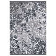 Tapis décoratif antidérapant Stella gris surface brillante 160x230