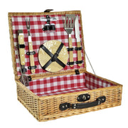 Pique-nique rustique en osier avec accessoires de barbecue cm50x40h14