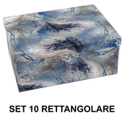 Boîte en carton 1-10 bleu clair rectangulaire cm37,5x29h16