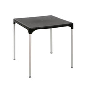 Table carrée Prime en polypropylène noir 70x70
