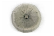 Pouf design en velours de métal gris cm 36 x 36 xh 30