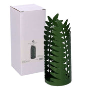 Porte-gobelet rond en métal feuille de laurier vert foncé cm ø8h20