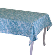 Nappe rose sauvage bleu pétrole cm140x240